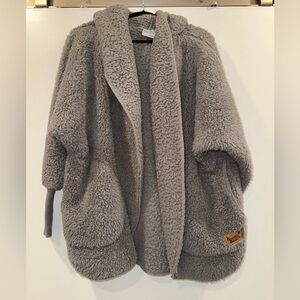 Nordic Beach Plush Gray Teddy Jacket